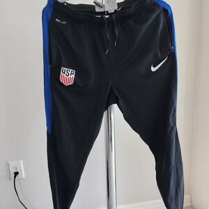 Nike Black Track Pants with USA Soccer Team Emblem